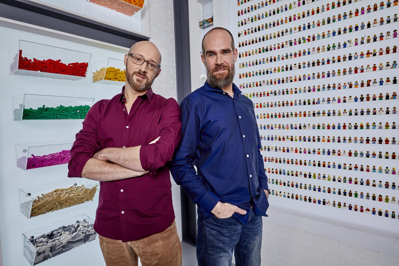 David Vanhee (links) brengt een boeiende LEGO(r) workshop waarin je je creativiteit de vrije loop kan laten gaan. 